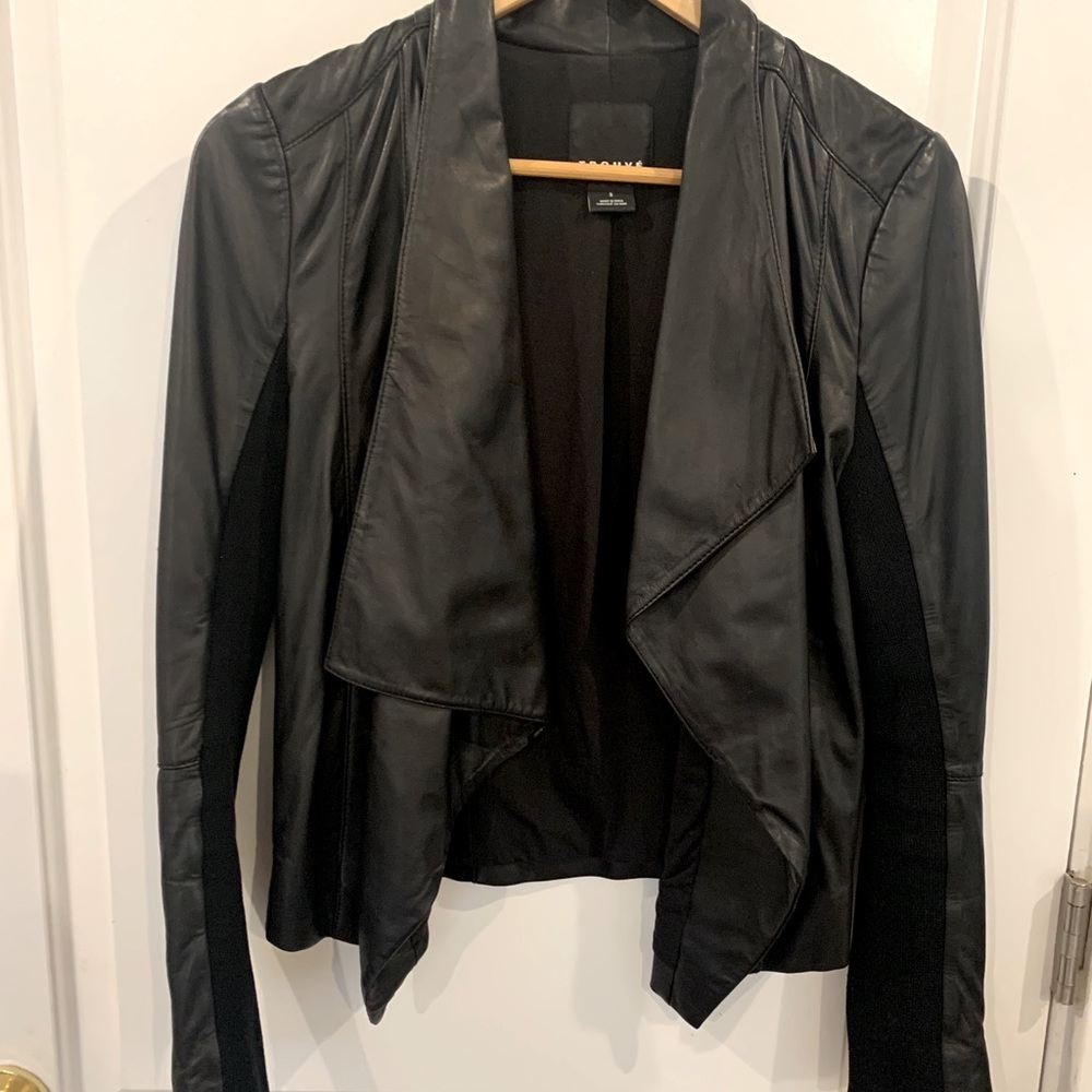 Trouve leather jacket asymmetrical